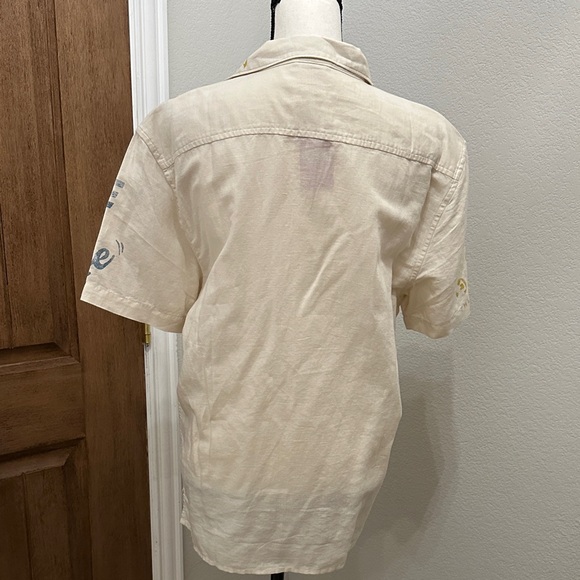 Coca Cola Cream and Red Button Down Shirt - Picture 3 of 11